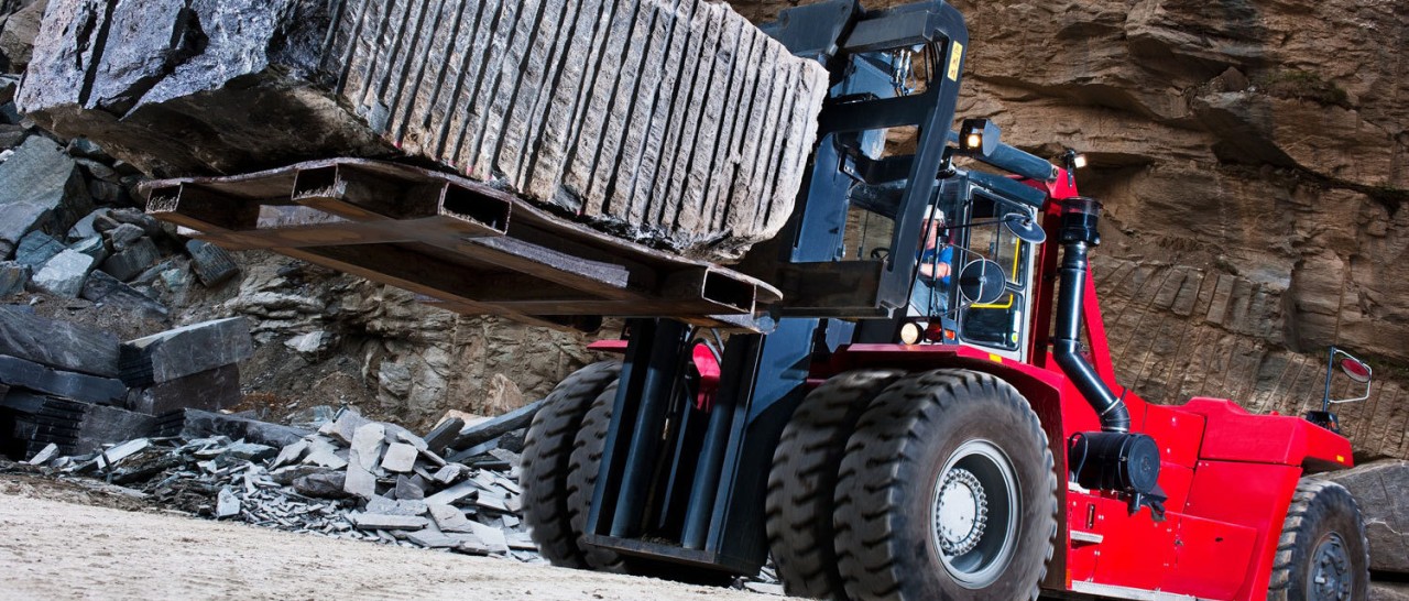 Kalmar forklift outside